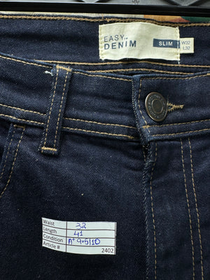 Easy® Waist: 32" | Blue | Slim Fit Denim Pants | Cotton - Elastane | 2402 - Genuine Maal