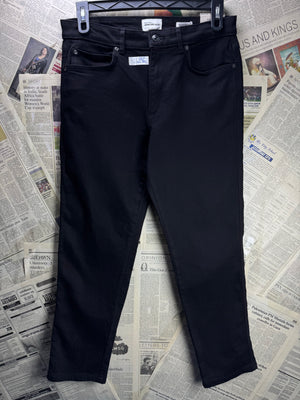 River Island® Waist: 30" to 32" | Black | Tapered Denim Pants | Cotton - Elastane | 2377 - Genuine Maal