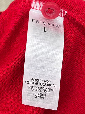 Primark® Medium | Chest: 21.5 | Red | Polo | 441 - Genuine Maal