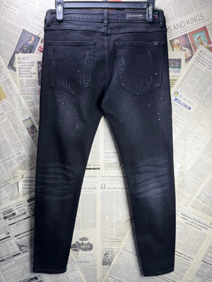 Alessandro Zavetti® Waist: 32" | Black | Denim Pants | Poly - Cotton | 2376 - Genuine Maal