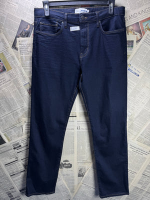 Easy® Waist: 34" to 36" | Blue | Straight Fit Denim Pants | Cotton - Elastane | 2404 - Genuine Maal