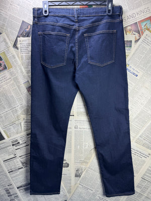 Easy® Waist: 34" to 36" | Blue | Straight Fit Denim Pants | Cotton - Elastane | 2404 - Genuine Maal