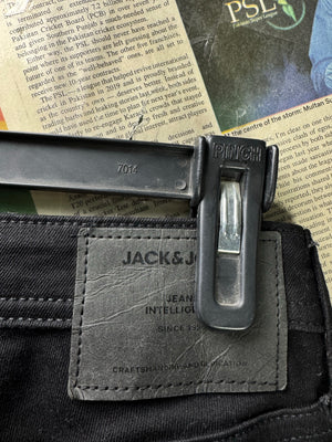 Jack&Jones® Waist: 32" | Black | Skinny Fit Denim Pants | Cotton - Elastane | 2957 - Genuine Maal