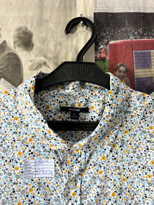 Kiabi® L/XL | Chest: 24.5" | White Pattern | Shirt | 395 - Genuine Maal