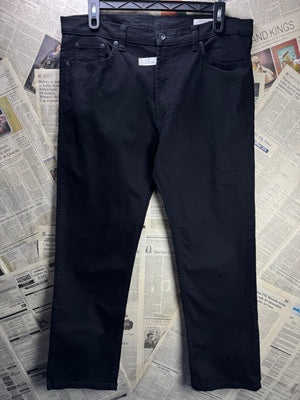 M&S® Waist: 38" | Black | Regular Fit Denim Pants | Cotton - Elastane | 2363 - Genuine Maal