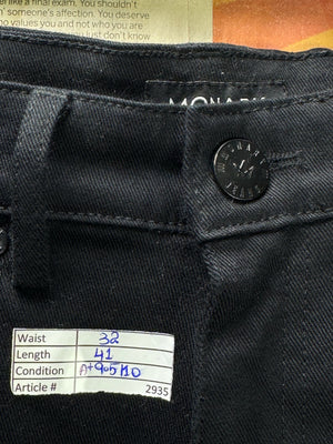 Monark® Waist: 32" | Black | Denim Pants | 2935 - Genuine Maal