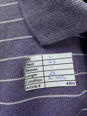 Amazon Essentials® Large | Chest: 23" | Stripes | Golf Polo | Polyester | 4391 - Genuine Maal