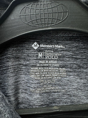 Member's Mark® Medium | Chest: 22.5" | Private Black - Silver | Golf Polo | Poly - Spandex | 4798 - Genuine Maal