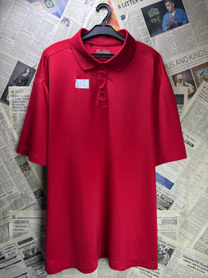 Under Armour® XXL | Chest: 26.5" | Red | Golf Polo | Poly - Spandex | 4390 - Genuine Maal