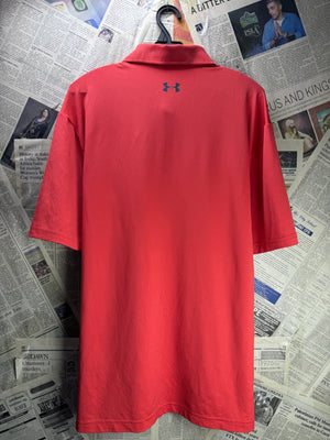 Under Armo*r® Large | Chest: 23" | Red | Golf Polo | Poly - Elastane | 4414 - Genuine Maal