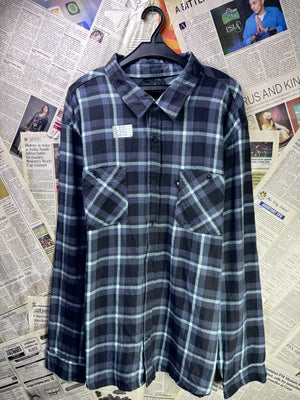 Junk Food® XL | Chest: 25.5" | Space Blue Check | Shirt | Viscose - Cotton | 3243 - Genuine Maal