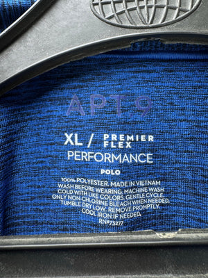 APT9® Large | Chest: 23.5" | Blue | Golf Polo | Polyester | 4398 - Genuine Maal