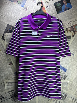 N*ke® XL | Chest: 25" | Stripes | Golf Polo | Polyester | 4429 - Genuine Maal