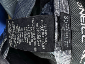 O'Neill® Waist: 30" | Grey Check | Golf Shorts | Poly - Viscose | 1258 - Genuine Maal