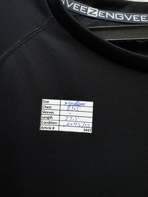 Zengvee® Medium | Chest: 21.5" | Black | Sports T-Shirt | Poly | 3447 - Genuine Maal
