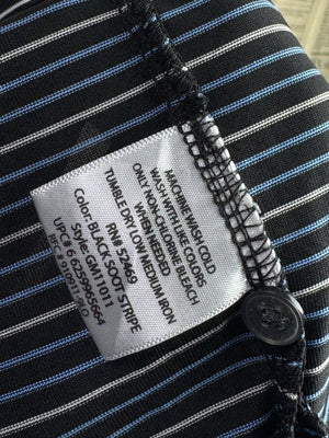 George® L/XL | Chest: 24.5" | Stripes | Golf Polo | Polyester | 4832 - Genuine Maal