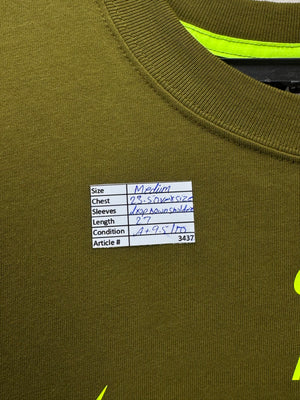 N*ke® Medium | Chest: 23.5" | Olive Green | Oversize T-Shirt | Cotton | 3437 - Genuine Maal