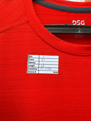 DSG® Small | Chest: 21" | Red | Gym T-Shirt | Poly - Spandex | 3430 - Genuine Maal