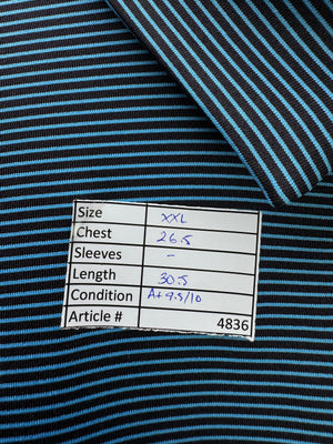 Under Armo*r® XXL | Chest: 26.5" | Stripes | Golf Polo | Poly - Elastane | 4836 - Genuine Maal