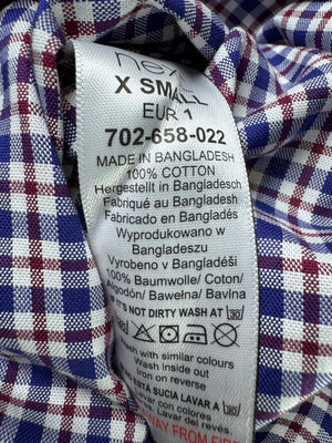 Next® Small | Chest: 19" | Multicolor | Check Shirt | Cotton | 3643 - Genuine Maal