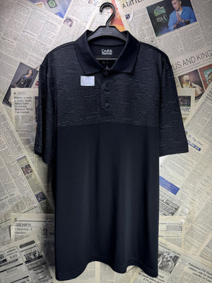 Croft&Barrow® Large | Chest: 23.5" | Black | Golf Polo | Polyester | 4864 - Genuine Maal