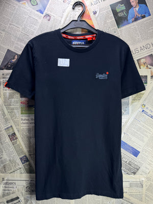 Superdry® XS | Chest: 17.5" | T-Shirt | Black | Cotton | 4437 - Genuine Maal