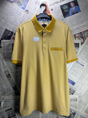 Ted Baker® Medium | Chest: 22.5" | Yellow | Polo Shirt | Cotton | 4448 - Genuine Maal