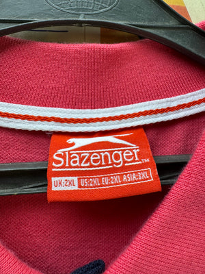 Slazenger® XL | Chest: 26" | Pink | Polo Shirt | Poly - Elastane | 4641 - Genuine Maal