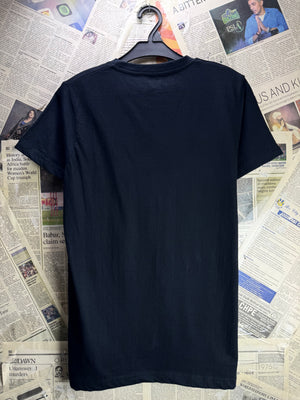 Vantini Print Club® XS | Chest: 18.5" | T-Shirt | Black | Cotton | 4858 - Genuine Maal