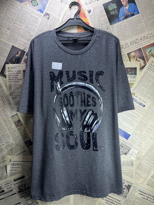 Shein® XL | Chest: 25.5" | Grey | T-Shirt | Poly - Elastane | 4859 - Genuine Maal