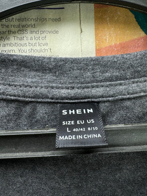 Shein® XL | Chest: 25.5" | Grey | T-Shirt | Poly - Elastane | 4859 - Genuine Maal