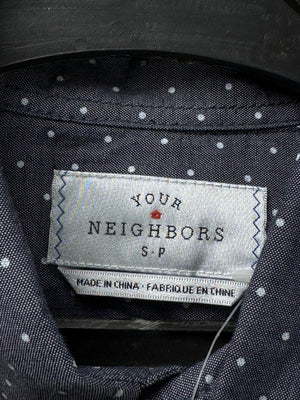 Your Neighbors® Medium | Chest: 22.5" | Grey with Polka Dots | Shirt | Cotton | 3292 - Genuine Maal