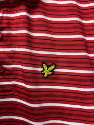 Lyle & Scott® Small | Chest: 19.5" | Red Stripe | Sports Polo | Poly | 3476 - Genuine Maal