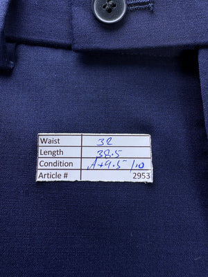 Brook Taverner® Waist: 32" | Blue | Dress Pants | Poly - Wool - Lycra | 2953 - Genuine Maal