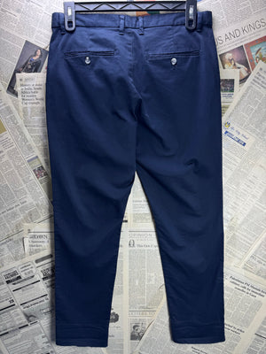Primark® Waist: 34" | Blue | Slim - Fit Chino Pants | Cotton - Elastane | 2969 | Made in Bangladesh - Genuine Maal