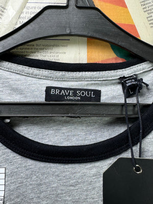 Brave Soul® Medium | Chest: 22" | Grey | T-Shirt | Cotton - Viscose | 3468 - Genuine Maal