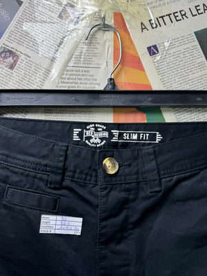 Red Herring® Waist: 30" | Black | Chino Slim Fit Pants | Cotton | 1289 - Genuine Maal
