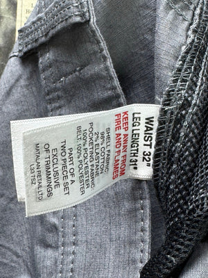 Easy® Waist: 32" | Grey | 3 - Quarter | Straight Fit | Cotton - Elastane | 2934 - Genuine Maal