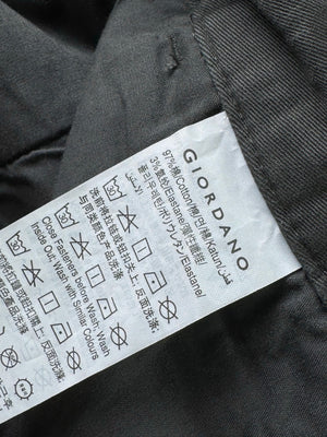 Giordano® Waist: 34" | Black | Slim - Fit Chino Pants | Cotton - Elastane | 2939 - Genuine Maal