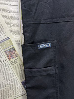 Women - Sanibel Scrubs® Waist: 34" to 36" | Black | Cargo Trousers | Rayon - Poly - Spandex | 1234 - Genuine Maal