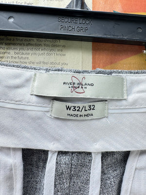 River Island® Waist: 32" | Grey | Dress Pants | Poly - Viscose | 2967 - Genuine Maal