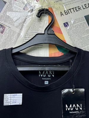 MAN® Large | Chest: 23" | Black | T-Shirt | Cotton | 3463 - Genuine Maal