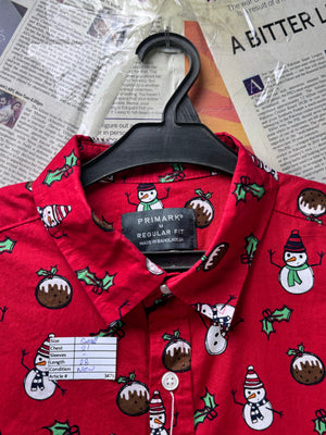 Primark® Small | Chest: 21" | Red | Shirt | Cotton | 3475 - Genuine Maal