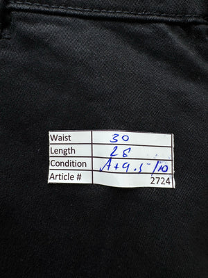 Crosshatch® Waist: 30" | Black | Chino Pant | Cotton - Elastane | 2724 - Genuine Maal
