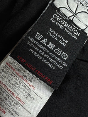 Crosshatch® Waist: 30" | Black | Chino Pant | Cotton - Elastane | 2724 - Genuine Maal