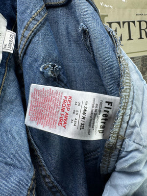 Firetrap® Waist: 34" | Blue | Denim Pants | Poly - Cotton - Elastane | 2497 - Genuine Maal
