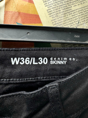 Denim Co.® Waist: 36" | Blue | Skinny Distressed Denim Pants | Poly - Cotton | 2494 - Genuine Maal
