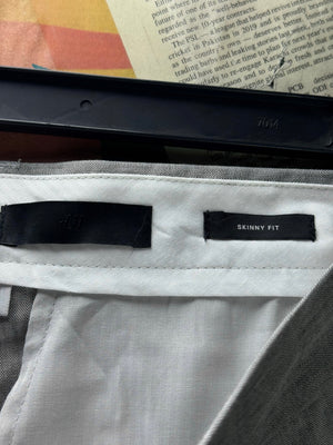 H&M® Waist: 34" | Grey | Skinny Fit Dress Pants | Poly - Cotton | 2718 - Genuine Maal