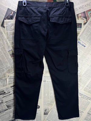 Denim Co.® Waist: 32" | Black | Relaxed Fit Cargo Denim Pants | Poly - Cotton | 2468 - Genuine Maal