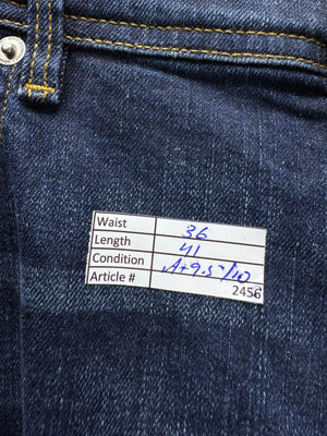 River Island® Waist: 36" | Blue | Skinny Fit Denim Pants | Cotton - Elastane | 2456 - Genuine Maal